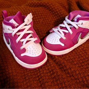 Kids Pink and White Sneakers